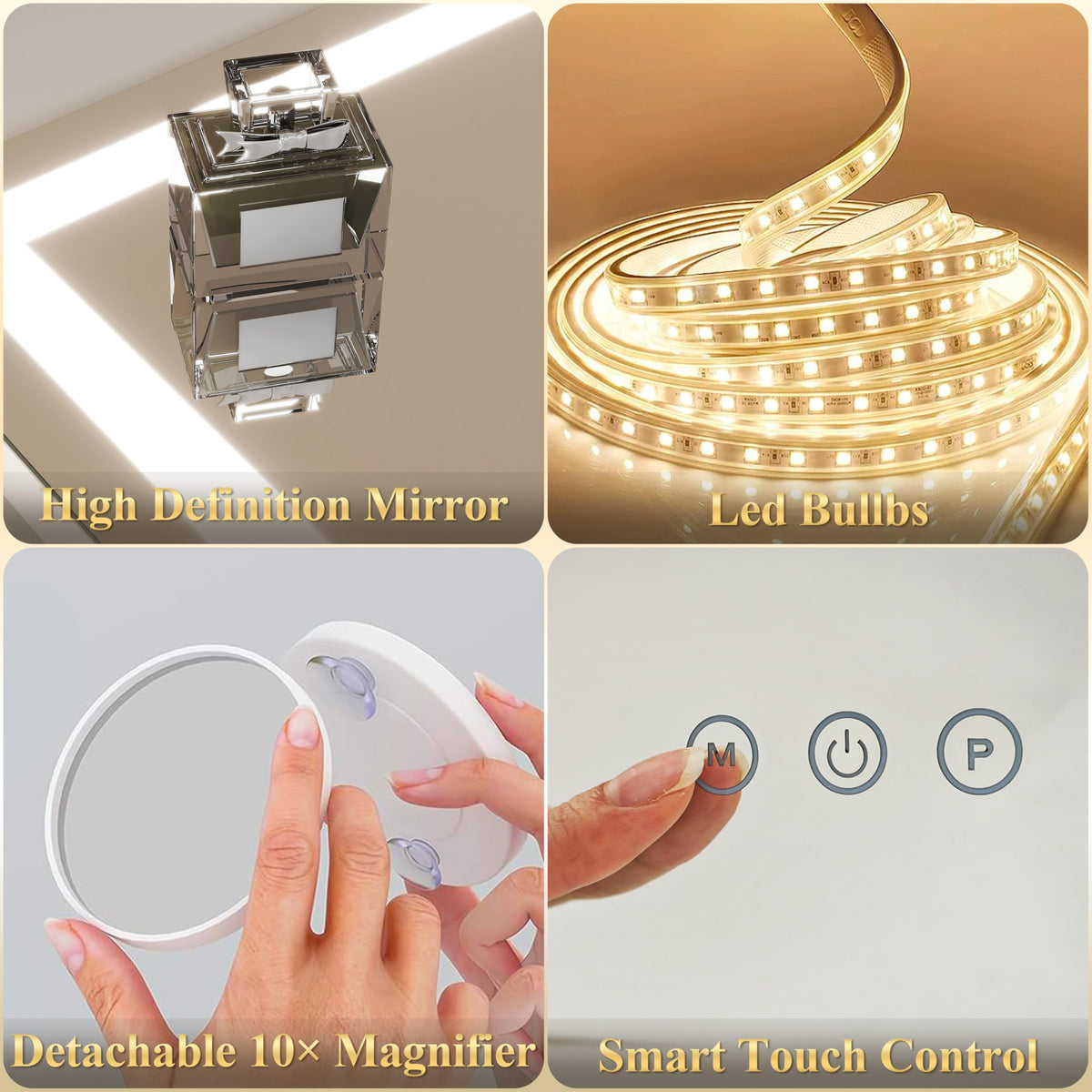 FENNIO Vanity Mirror with Lights in a stylish setting