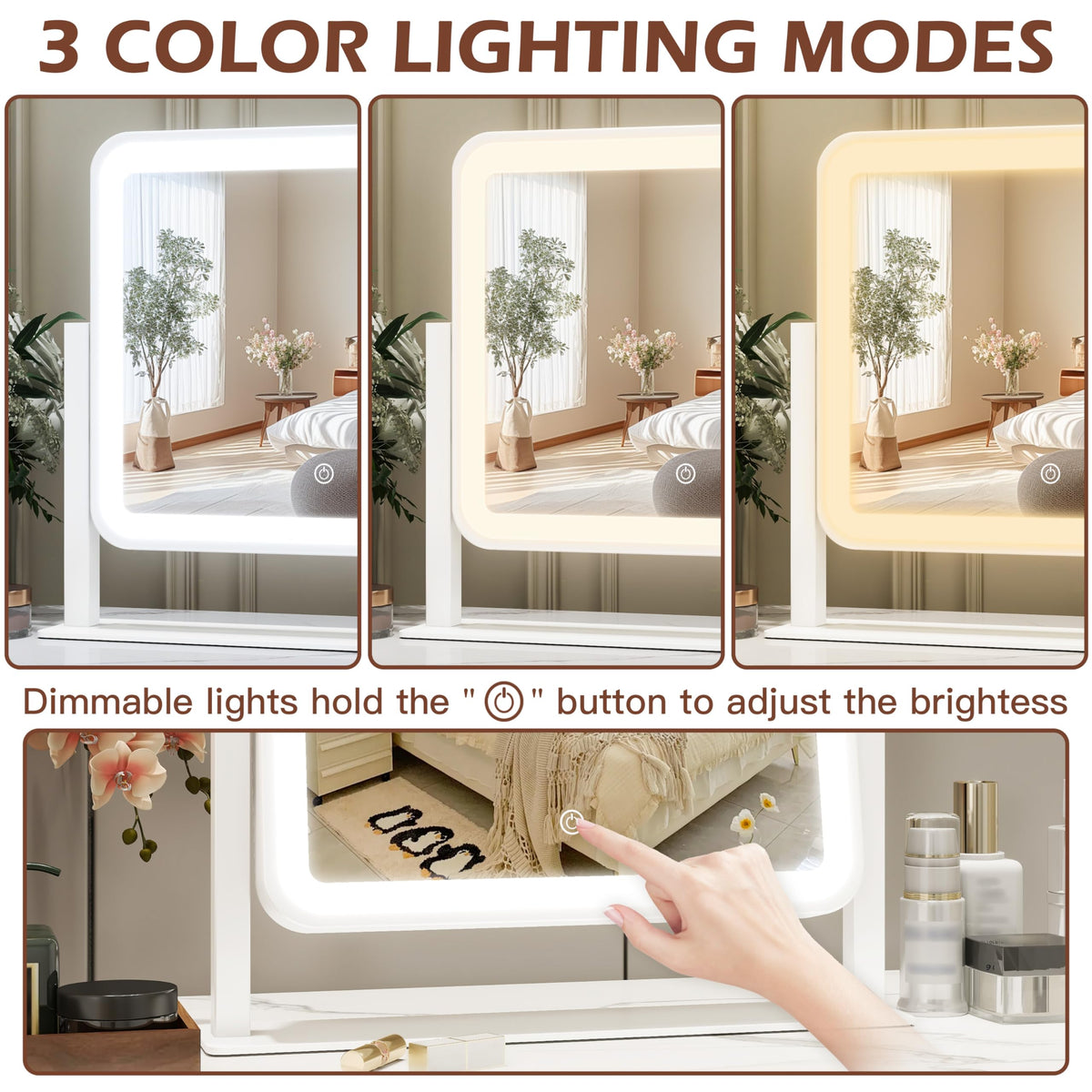 FENNIO Vanity Mirror with Lights in a stylish vanity setup