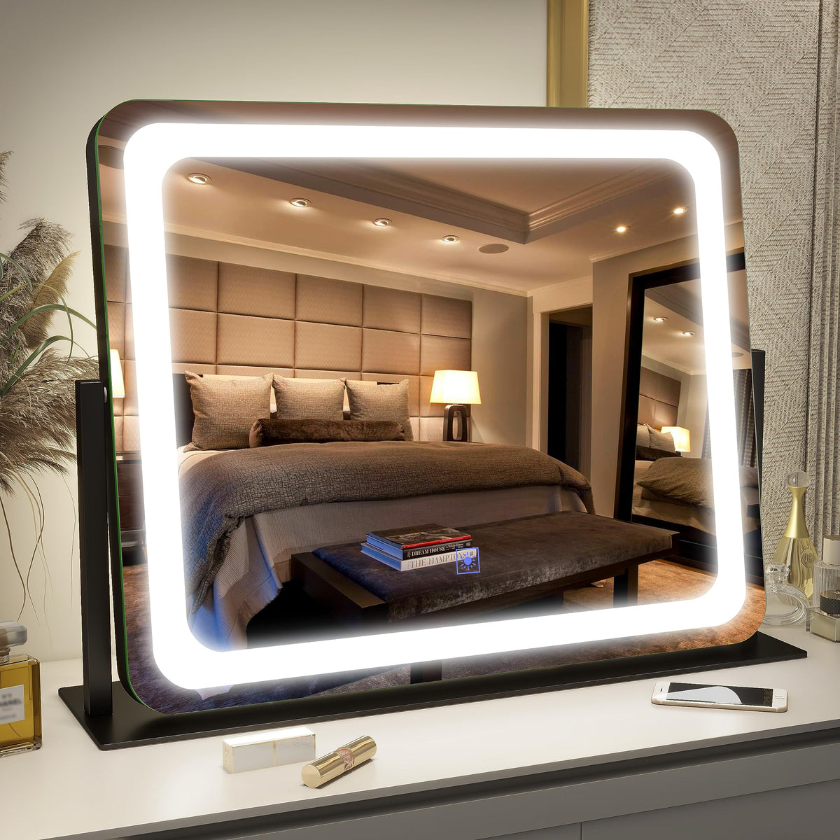 FENNIO Vanity Mirror with Lights on a vanity desk