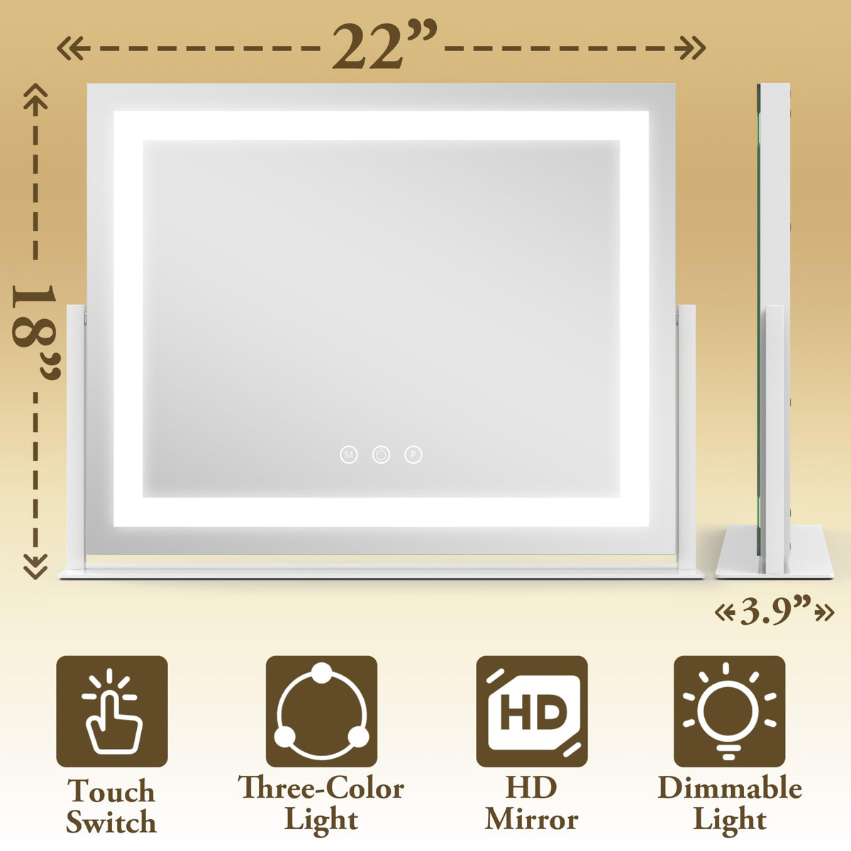 FENNIO Vanity Mirror with Lights packaging view