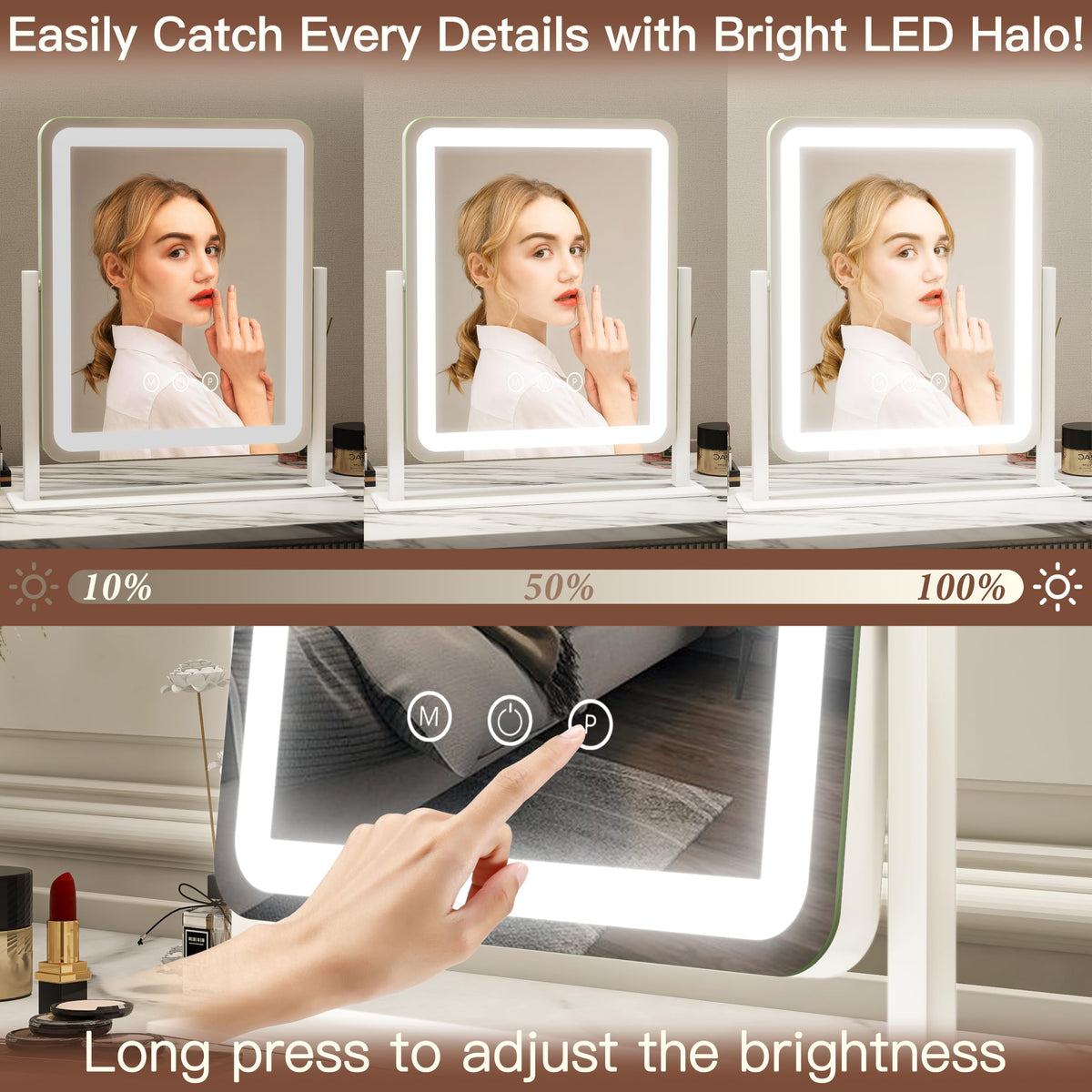 FENNIO Vanity Mirror with Lights side view