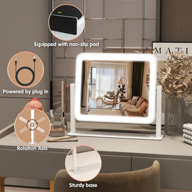 FENNIO Vanity Mirror with Lights side view with smart touch sensor