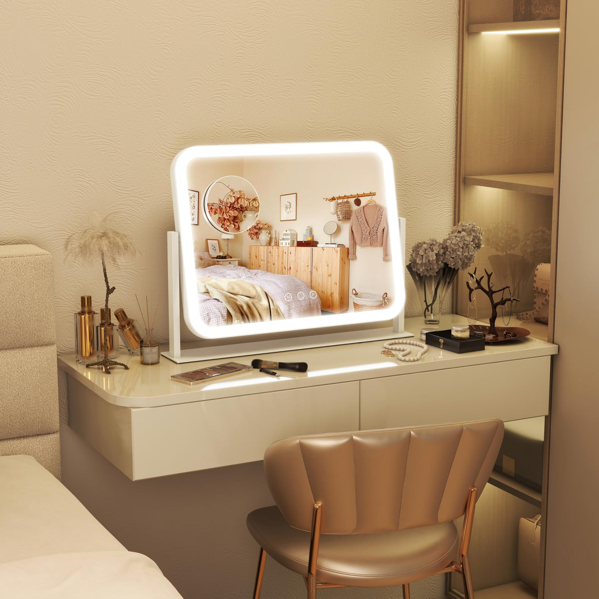 FENNIO Vanity Mirror with shatter-resistant design