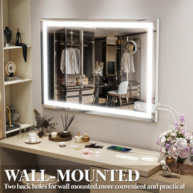 FENNIO Vanity Mirror with USB charging port visible