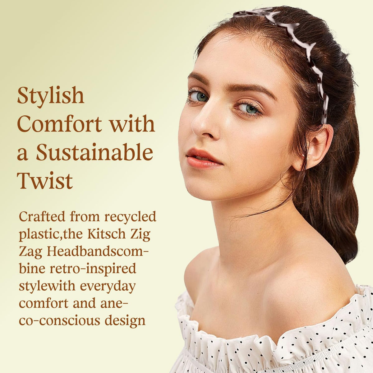 fenshine Zig Zag Headband displayed on a flat surface