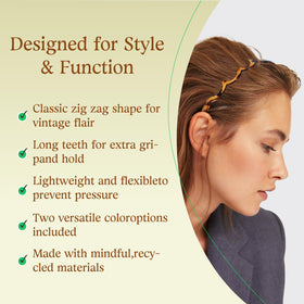 fenshine Zig Zag Headband showing adjustable feature