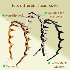 fenshine Zig Zag Headband worn by a model outdoors