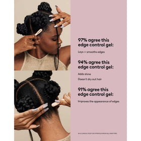 FENTY BEAUTY Hair-Thickening Edge Control Gel with styled hair