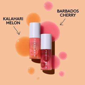Fenty Lip Oil Kalahari Melon in hand