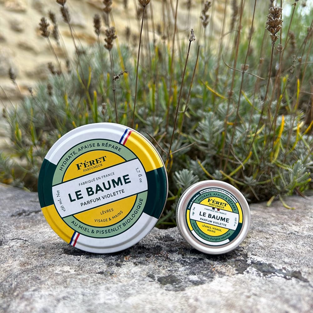 Feret Parfumeur balm beside cuticles showing its multi-purpose use