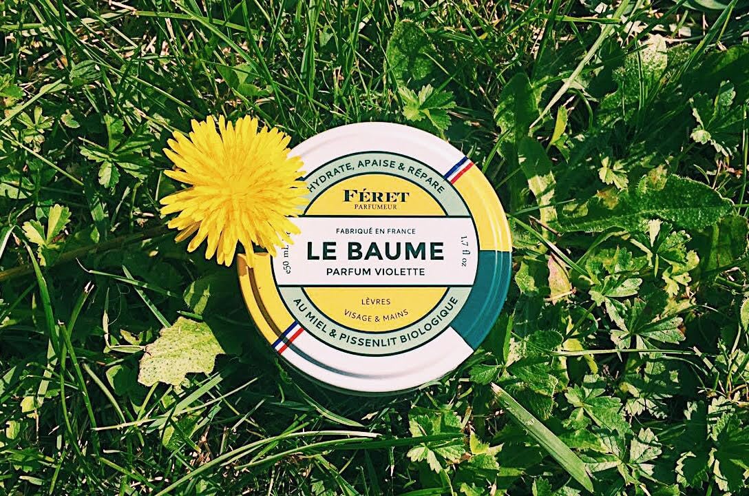 Feret Parfumeur Violette Balm in a hand for application