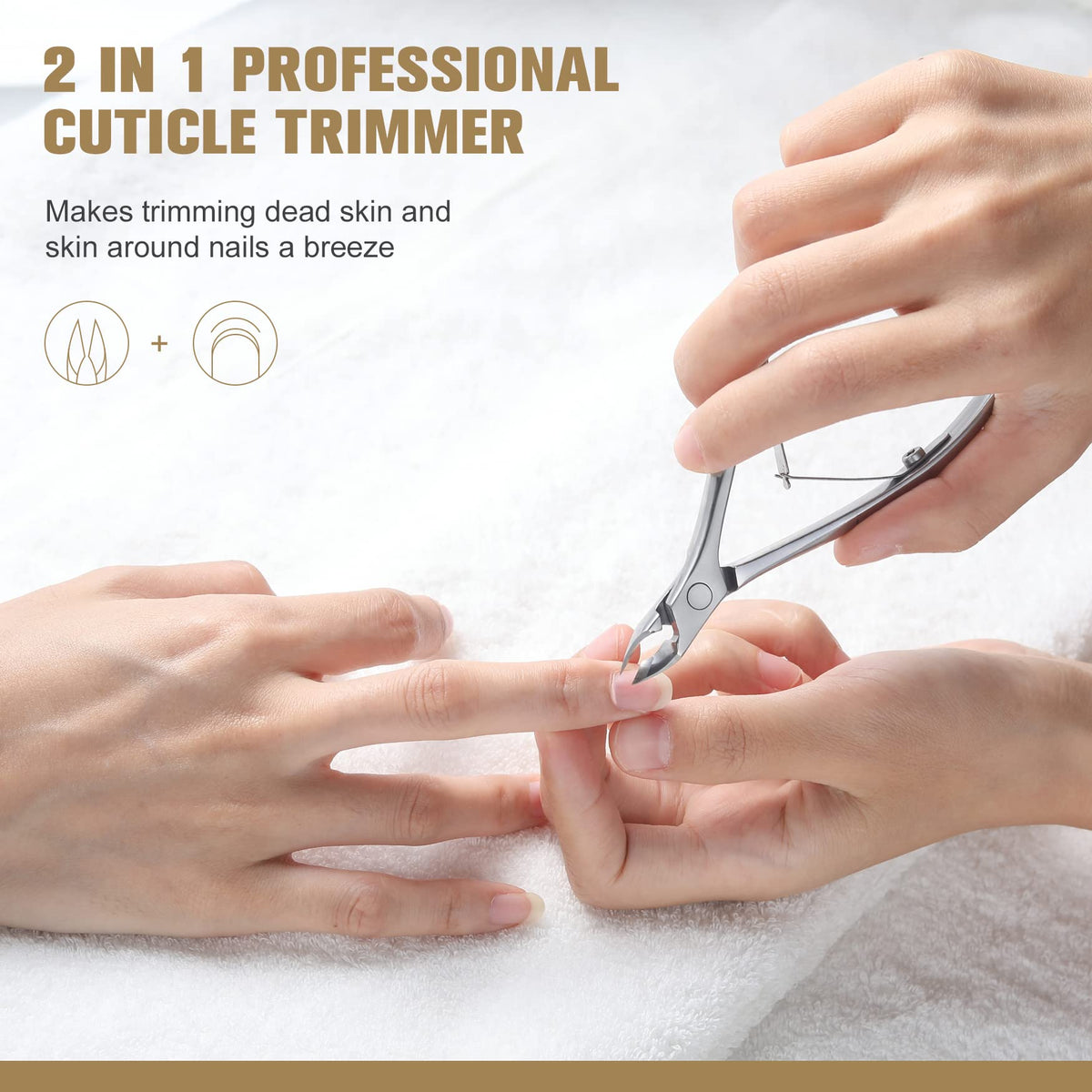 FERYES cuticle clipper with ergonomic handles