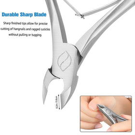 FERYES Cuticle Clippers held in hand for demonstration