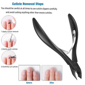 FERYES Cuticle Cutters side view showing ergonomic handle