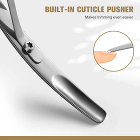 FERYES cuticle pusher integrated into the clipper design