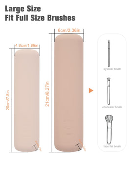 FERYES Large Travel Makeup Brush Holder with various makeup brushes