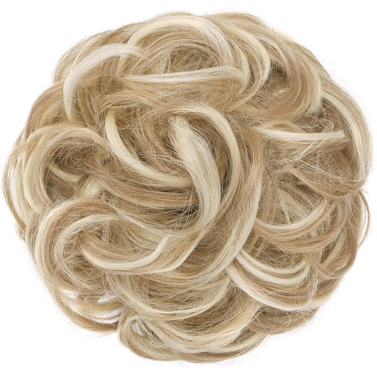 FESHFEN Large Messy Bun Hair Piece showing wavy texture