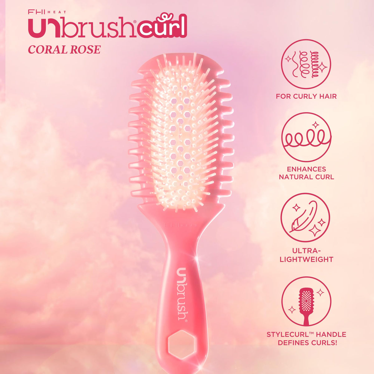 FHI Heat UNbrush Curl Detangling Brush bristles detail