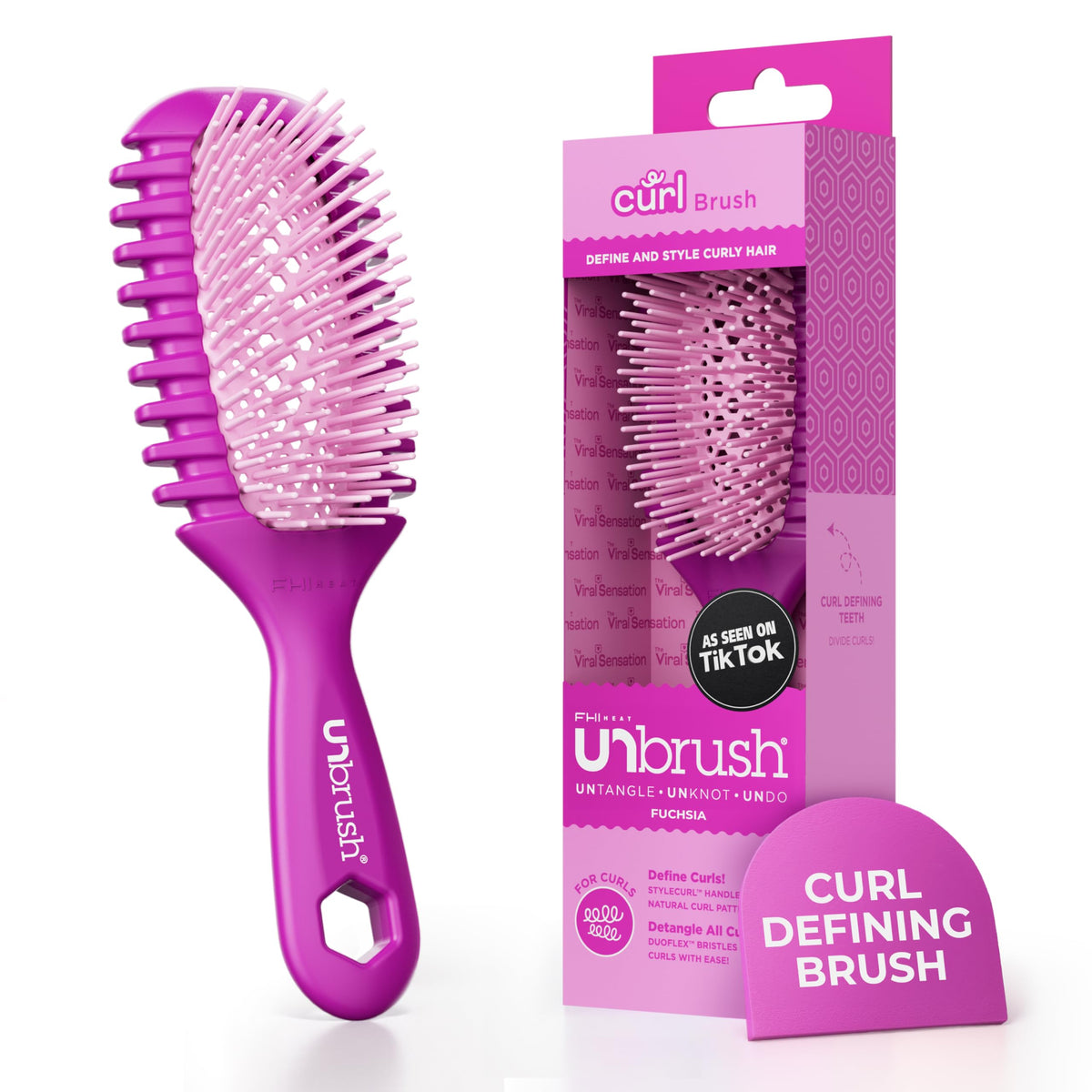 FHI Heat UNbrush Curl Detangling Brush front view