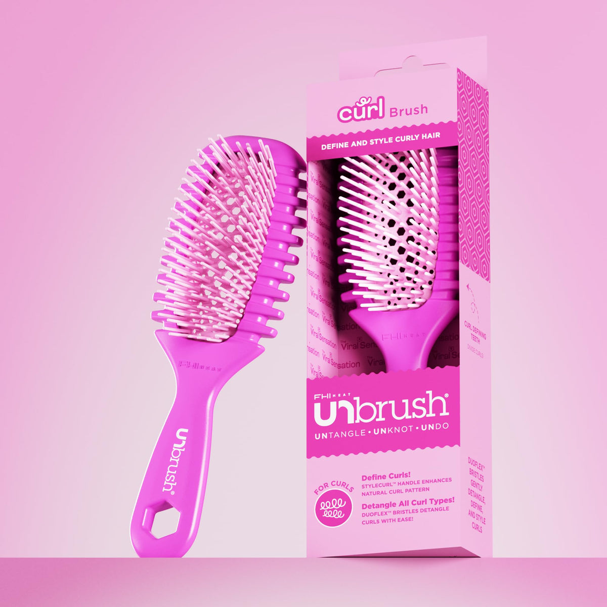 FHI Heat UNbrush Curl Detangling Brush handle detail