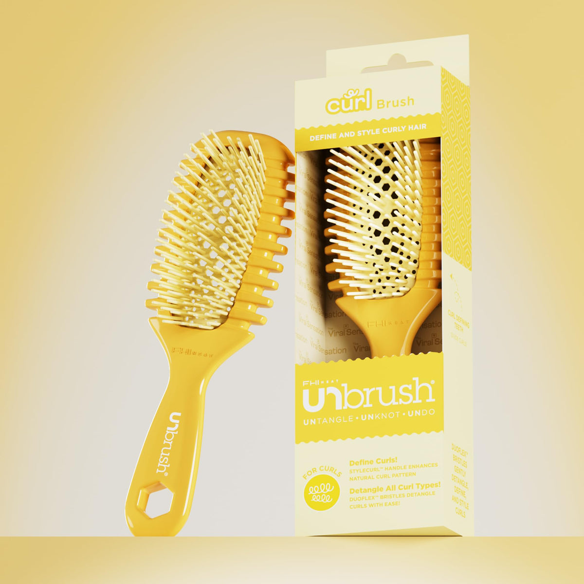 FHI Heat UNbrush Curl Detangling Brush handle with ridges