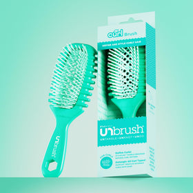 FHI Heat UNbrush Curl Detangling Brush with styling instructions