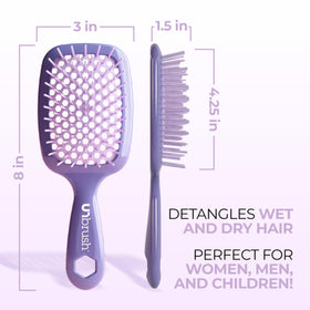 FHI Heat UNbrush Detangling Brush back view highlighting vented design