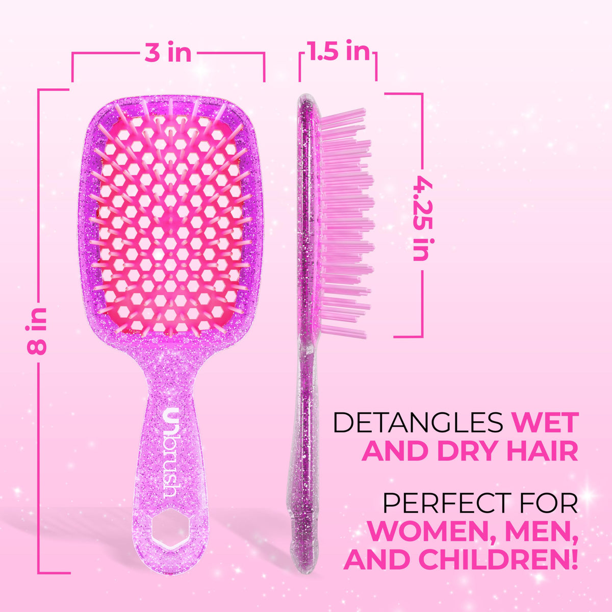 FHI Heat UNbrush Detangling Brush back view with vented cushion