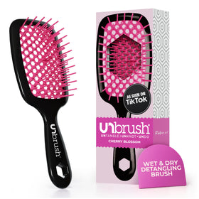 FHI Heat UNbrush Detangling Brush front view in Cherry Blossom colour