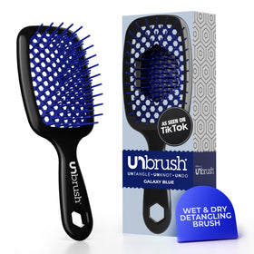 FHI Heat UNbrush Detangling Brush front view in Galaxy Blue