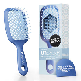 FHI Heat UNbrush Detangling Brush front view in Iris Dark Blue