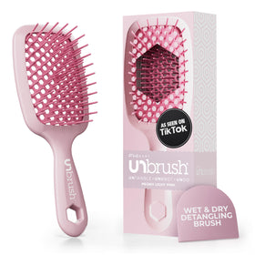 FHI Heat UNbrush Detangling Brush front view in Peony Pink