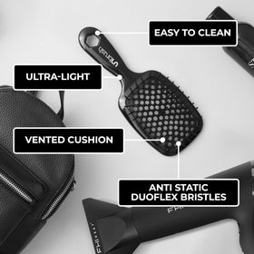FHI Heat UNbrush Detangling Brush in use on dry hair