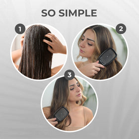 FHI Heat UNbrush Detangling Brush in use on dry hair