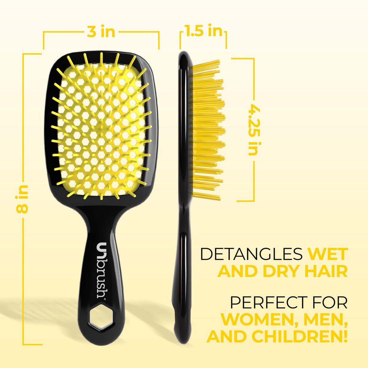 FHI Heat UNbrush Detangling Brush in use on wet hair