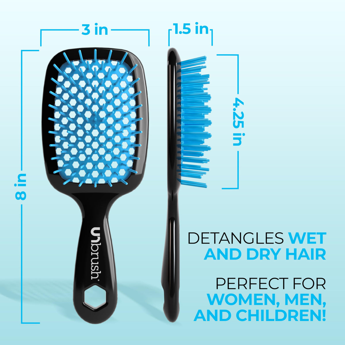 FHI Heat UNbrush Detangling Brush in use on wet hair
