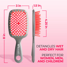 FHI Heat UNbrush Detangling Brush on a bathroom counter