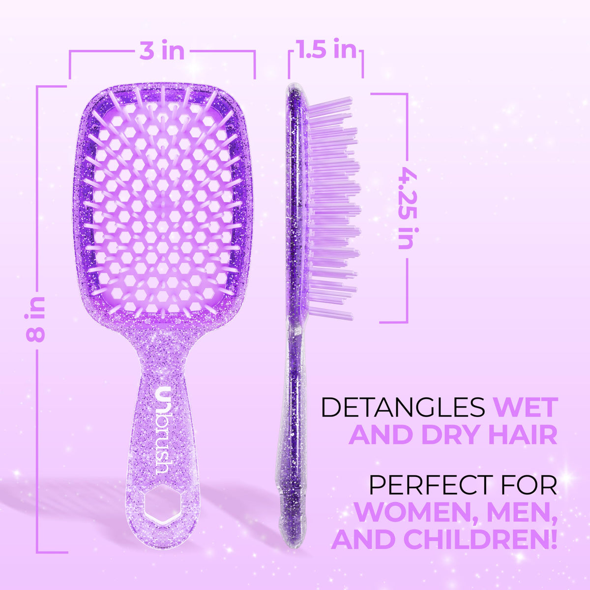 FHI Heat UNbrush Detangling Brush on a bathroom counter