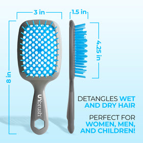 FHI Heat UNbrush Detangling Brush on a bathroom counter