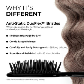 FHI Heat UNbrush Detangling Brush side view showing bristles