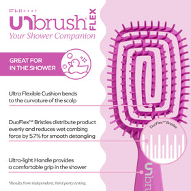 FHI Heat UNbrush Flex Detangling Brush in use on wet hair