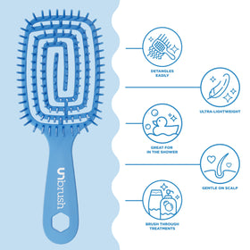FHI Heat UNbrush Flex Detangling Brush in use on wet hair