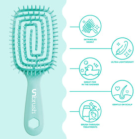 FHI Heat UNbrush Flex Detangling Brush showing flexible cushion base