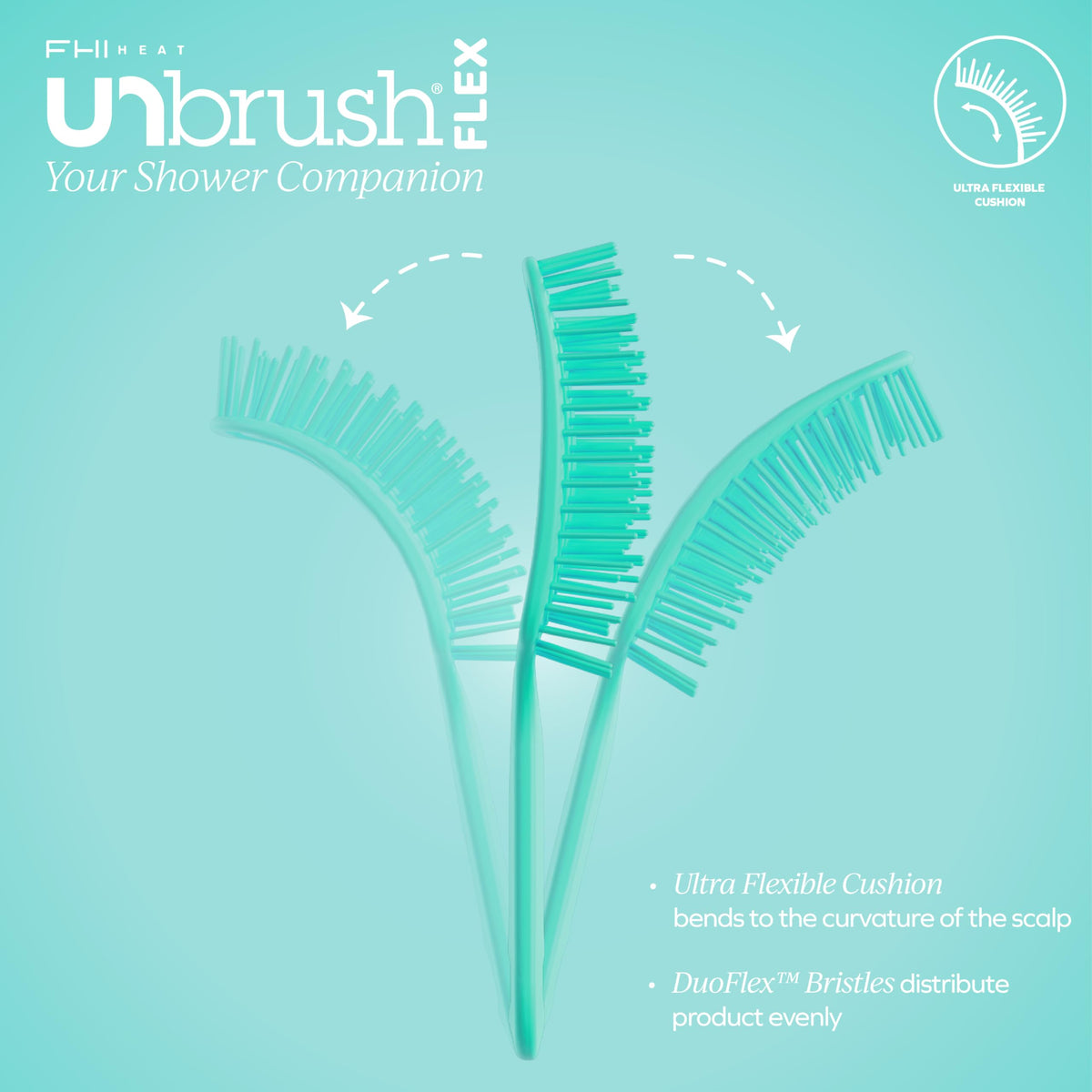 FHI Heat UNbrush Flex Detangling Brush side view