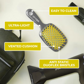 FHI Heat UNbrush in use on dry hair