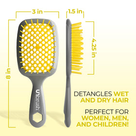 FHI Heat UNbrush in use on wet hair