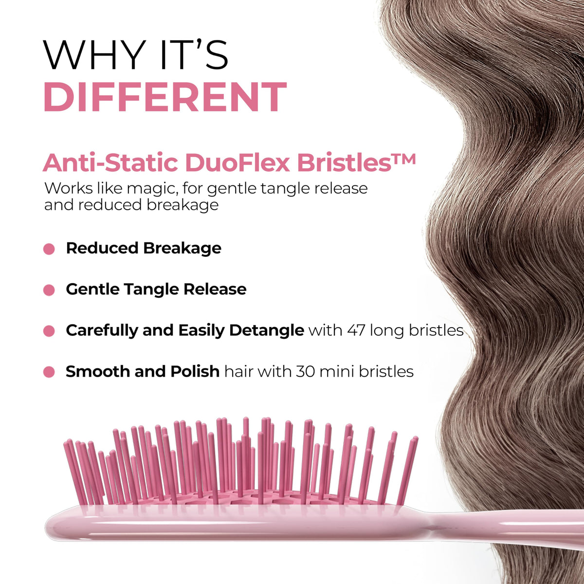FHI Heat UNbrush Mini Detangling Brush back view