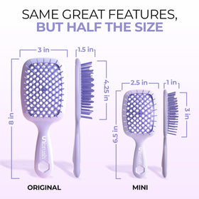 FHI Heat UNbrush Mini Detangling Brush back view showing vented design