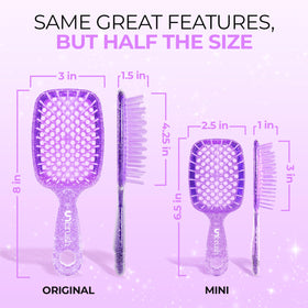 FHI Heat UNbrush Mini Detangling Brush back view showing vented design