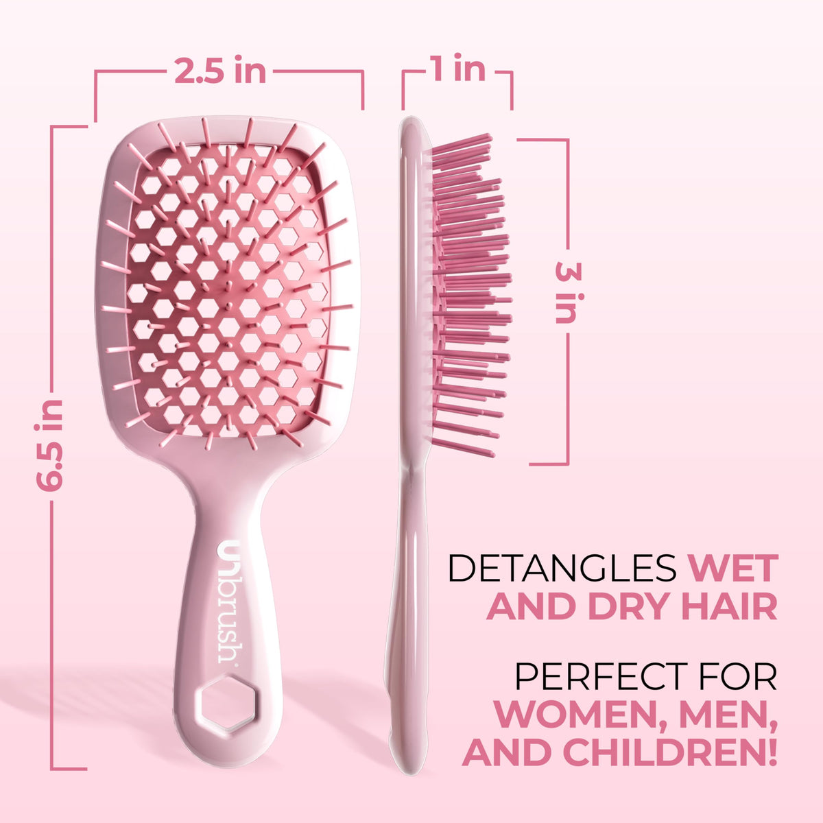 FHI Heat UNbrush Mini Detangling Brush in hand